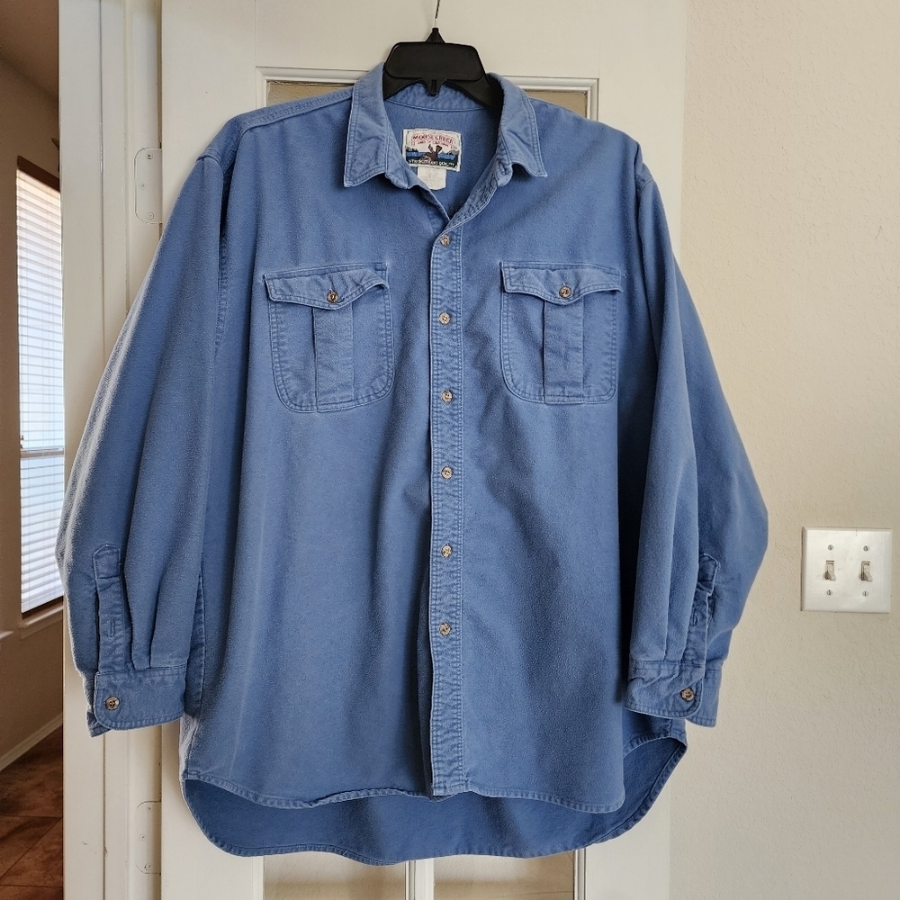 Vintage Moose Creek Men's Cotton Heavy Duty Thick Work Shirt XXL
